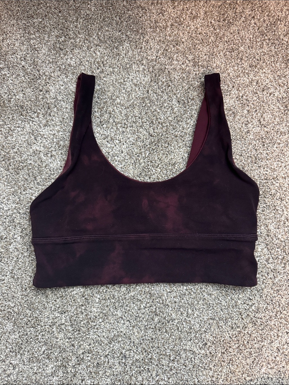 lululemon athletica reversible align bra, cassis black diamond dye